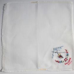 Mouchoir brodé coton Valloire Savoie