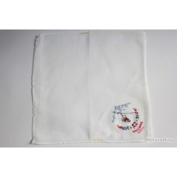 Mouchoir brod coton Valloire Savoie