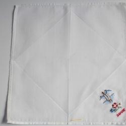Mouchoir brodé coton Savoie