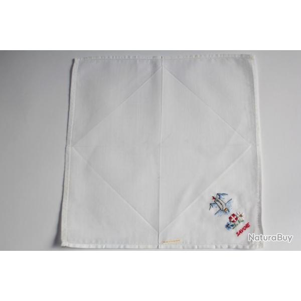 Mouchoir brod coton Savoie