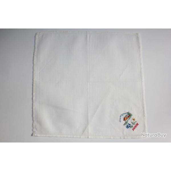 Mouchoir brod coton Suisse