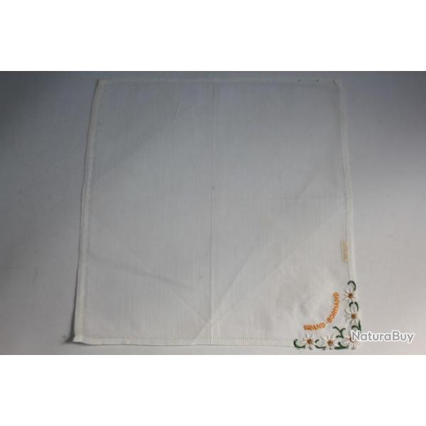 Mouchoir brod coton Grand-Bornand Haute-Savoie