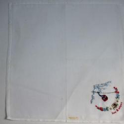 Mouchoir brodé coton Les 2 Alpes
