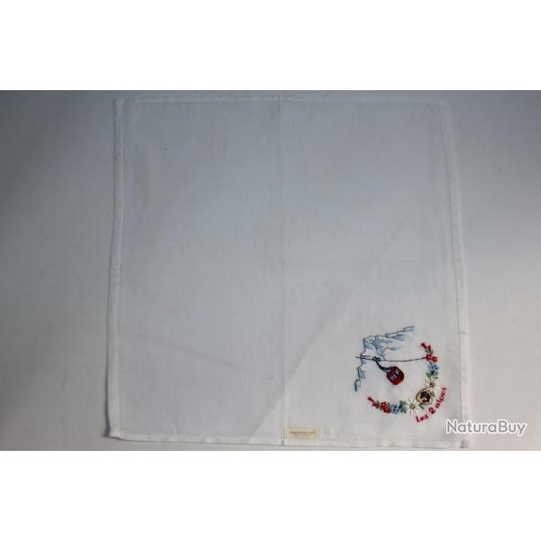 Mouchoir brod coton Les 2 Alpes