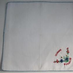 Mouchoir brodé coton Le Grand Bornand Haute-Savoie