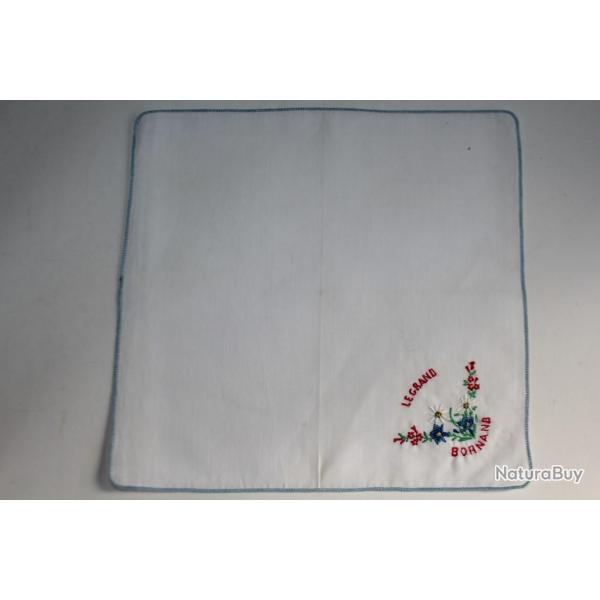 Mouchoir brod coton Le Grand Bornand Haute-Savoie