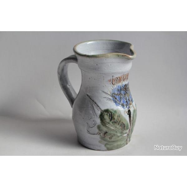 Pichet cramique Albert THIRY Vallauris Chardon