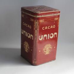 Boîte chocolats tôle lithographiée Cacao Union