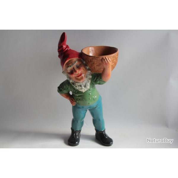 Nain de Jardin Gnome terre cuite Allemagne vintage
