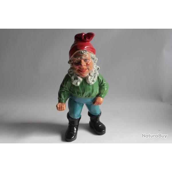 Nain de Jardin Gnome terre cuite Allemagne vintage