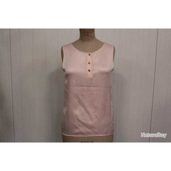 CHANEL Haut soie rose vintage Femme