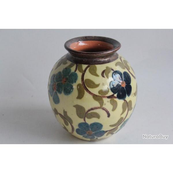 Vase terre vernisse Ren NICOLE Poterie Savoyarde Megeve