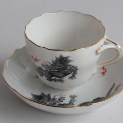 MEISSEN Tasse porcelaine Dragon Ming