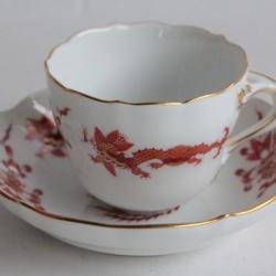MEISSEN Tasse porcelaine Dragon rouge