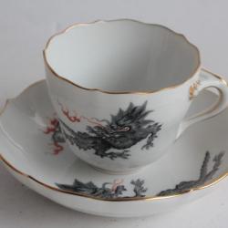 MEISSEN Tasse porcelaine Dragon Ming