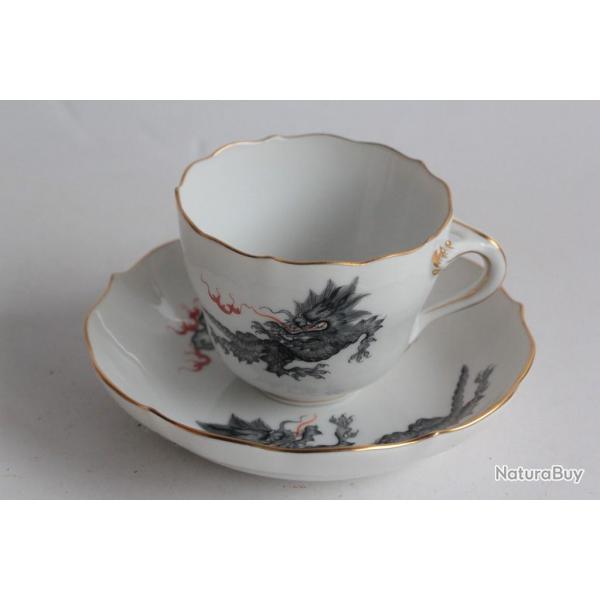 MEISSEN Tasse porcelaine Dragon Ming