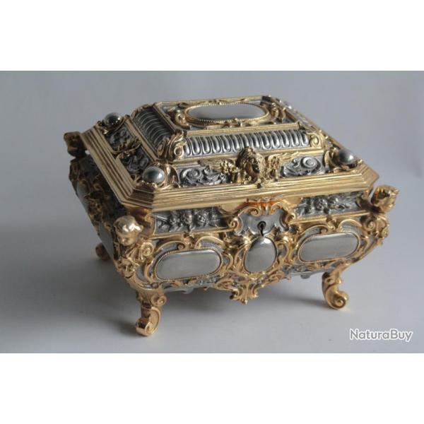 Coffret  bijoux bronze Louis XV Putti Allemagne