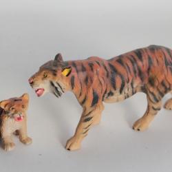 Tigre et tigre au Elastolin Hausser composition Jouet