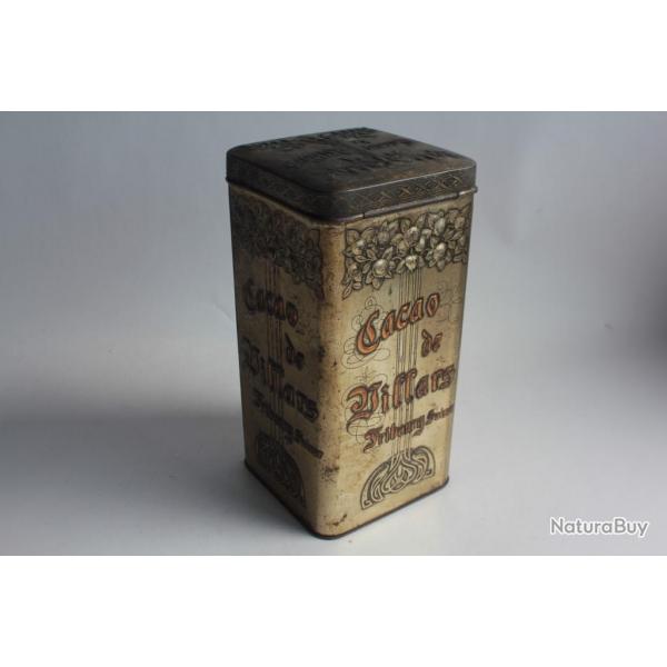 Bote tle lithographie gaufr chocolat Cacao de Villars Fribourg Suisse