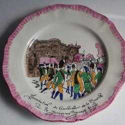Assiette céramique Salins Bicentenaire de la Révolution édition limitée