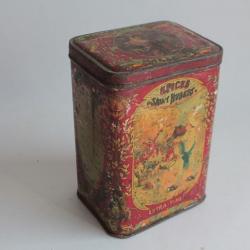 Boîte biscuits tôle lithographiée Epices Saint Hubert extra fines
