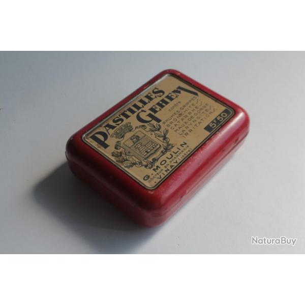 Bote mdicaments tle lithographie Pastilles Gehem G.Moulin Pharmacie