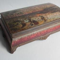 Boîte à biscuits tôle lithographiée Huntley & Palmers décor orientaliste