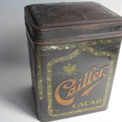 Boîte chocolats tôle lithographiée Cailler Cacao Suisse