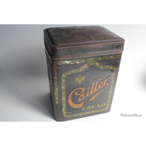 Bote chocolats tle lithographie Cailler Cacao Suisse