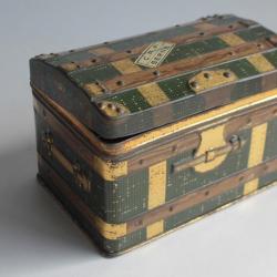 Boîte à cafés tôle lithographiée coffre Mercure Suisse