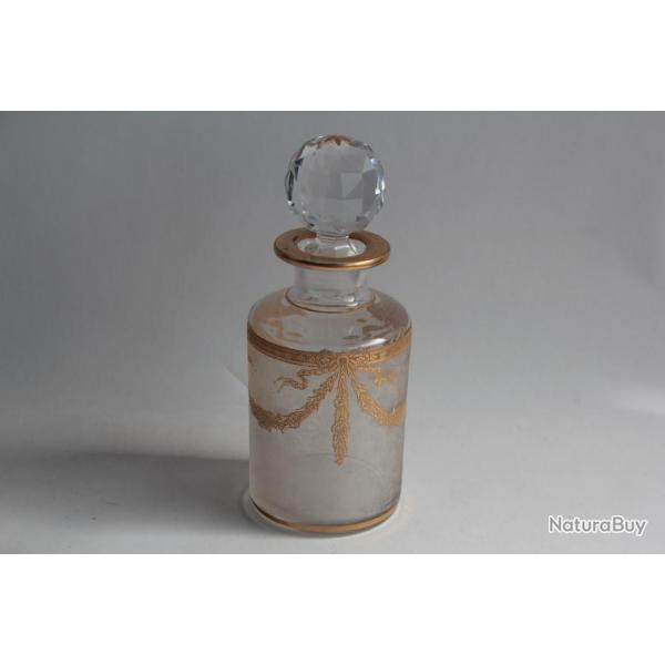 SAINT LOUIS Flacon cristal givr et dor