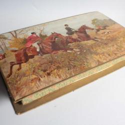 Boîte chocolat chasse équestre bonbons fins de Villars Fribourg Suisse