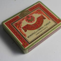 Boîte à Cigarettes tôle lithographiée Monopole tabacs Turquie
