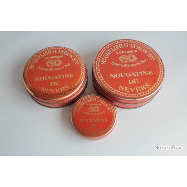 3 Bote biscuits tle lithographie Nougatine de nevers Lyon