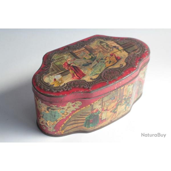 Bote biscuits tle lithographie Olibet expo universelle Paris 1900