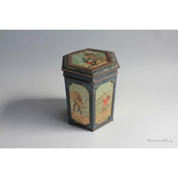 Bote biscuits tle lithographie Peek Freans Robinson Cruso