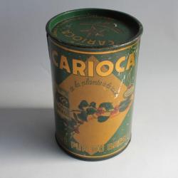 Boîte bec verseur café tôle lithographiée Caricola Brésil