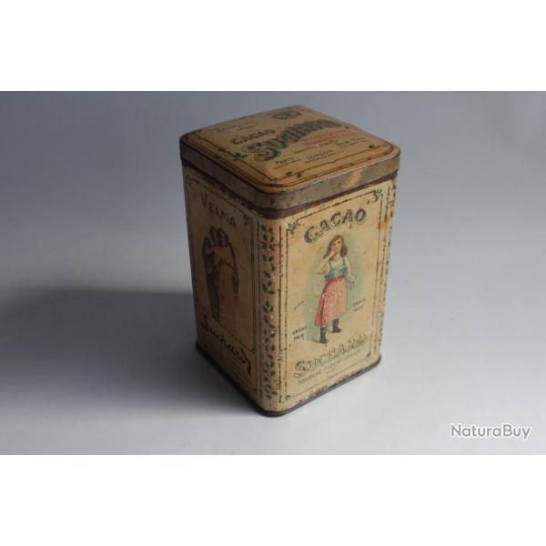 Bote chocolats tle lithographie Cacao solubilis Suchard