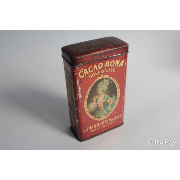 Bote chocolats tle lithographie Cacao Rona solubilis