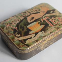 Boîte thé tôle lithographiée Tabloids tea