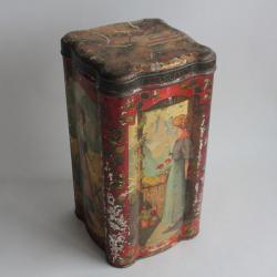 Boîte bonbons tôle lithographiée Henri Rossier Confiserie Lausanne