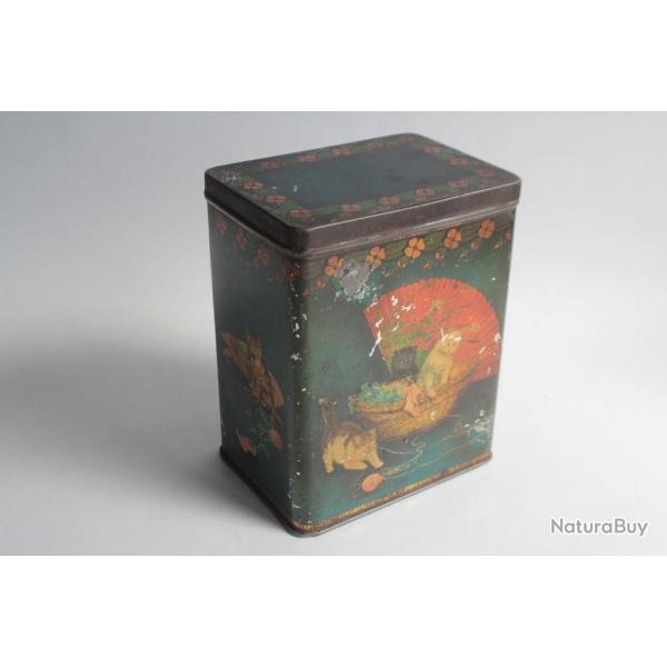 Bote biscuits tle lithographie chats