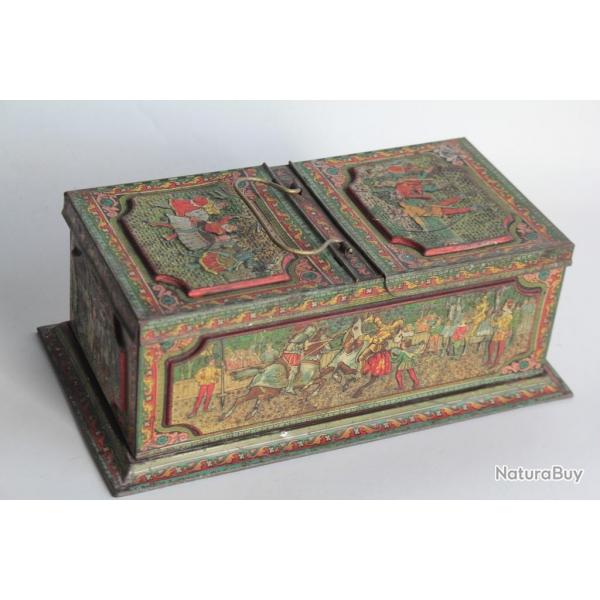 Bote biscuits tle lithographie Huntley & Palmers Mosaque