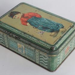 Boîte tôle lithographiée L'Americana Biscuits Delta M.A. Gatti Torino