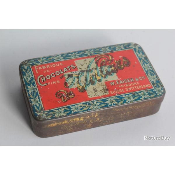Bote tle lithographie Chocolats de Villars Fribourg Suisse