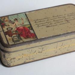 Boîte tôle lithographiée Machine à coudre Couture