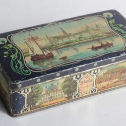 Boîte tôle lithographiée chocolat Slots Chocolade Danemark