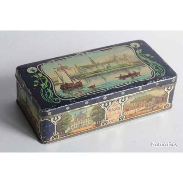 Bote tle lithographie chocolat Slots Chocolade Danemark