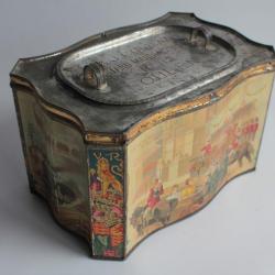 Boîte à biscuit tôle lithographiée J&J Colman Mustard Imperial Institut