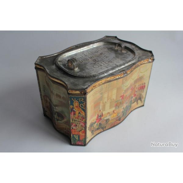 Bote  biscuit tle lithographie J&J Colman Mustard Imperial Institut